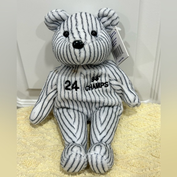 Set of 3 Bamm Beano's Bears 1998 Striped White - Picture 5 of 13